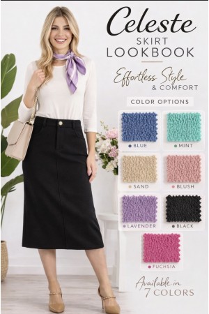 MS13247<br/>Modest Detail Liverpool Midi Skirt